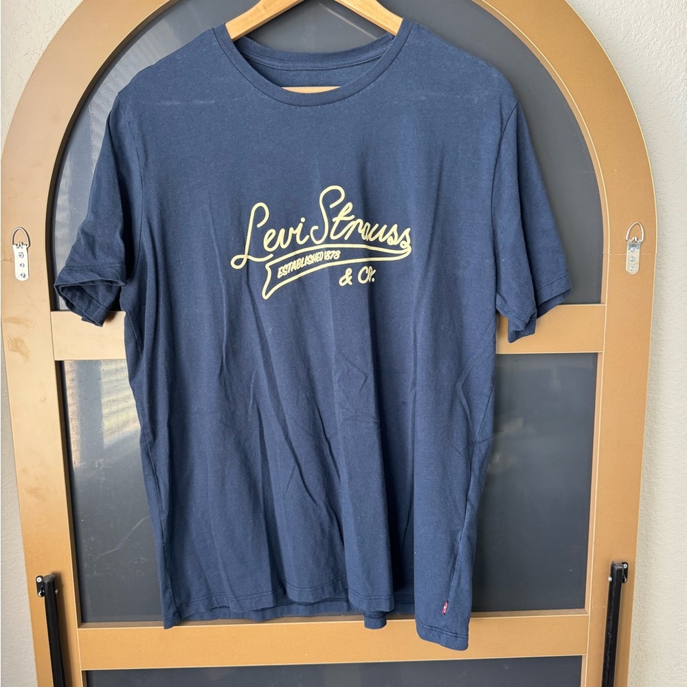 Levi’s Levi Strauss & Company Logo Shirt Navy Size XL